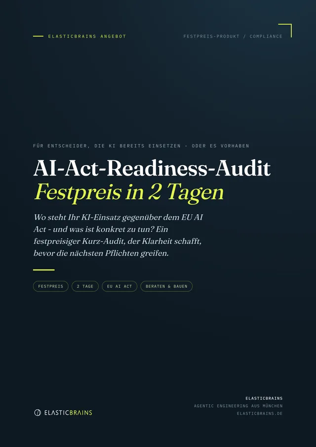 Titelseite des Dossiers AI-Act-Readiness-Audit: Festpreis in 2 Tagen