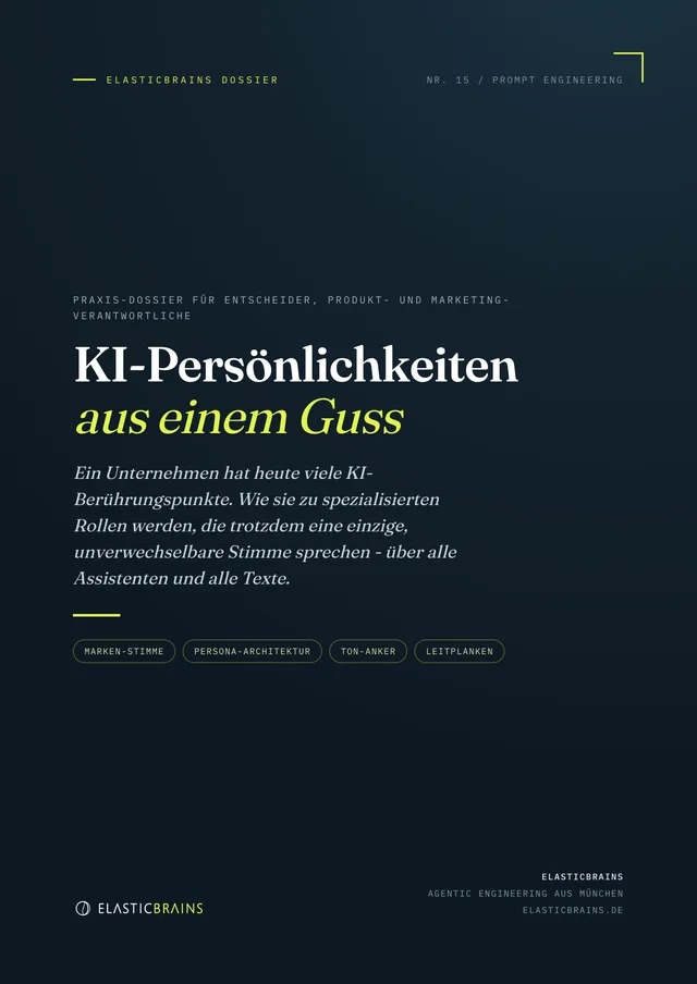 Titelseite des Dossiers KI-Persönlichkeiten aus einem Guss